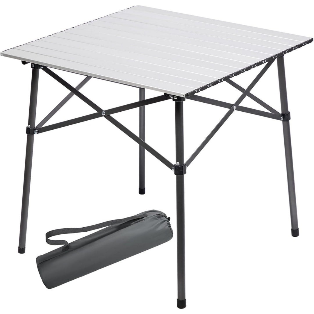 portal campingtisch klappbar klapptisch camping faltbar mit aluminium tischplatte belastbar 80kg mit tragetasche fuer picknick grillen garten balkon