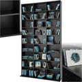 regal aufbewahrung offene schrank wand stehend fuer cds dvds als buecherregal raumtrenner staender oder vitrine fuer sammlungen und hobby - schwarz