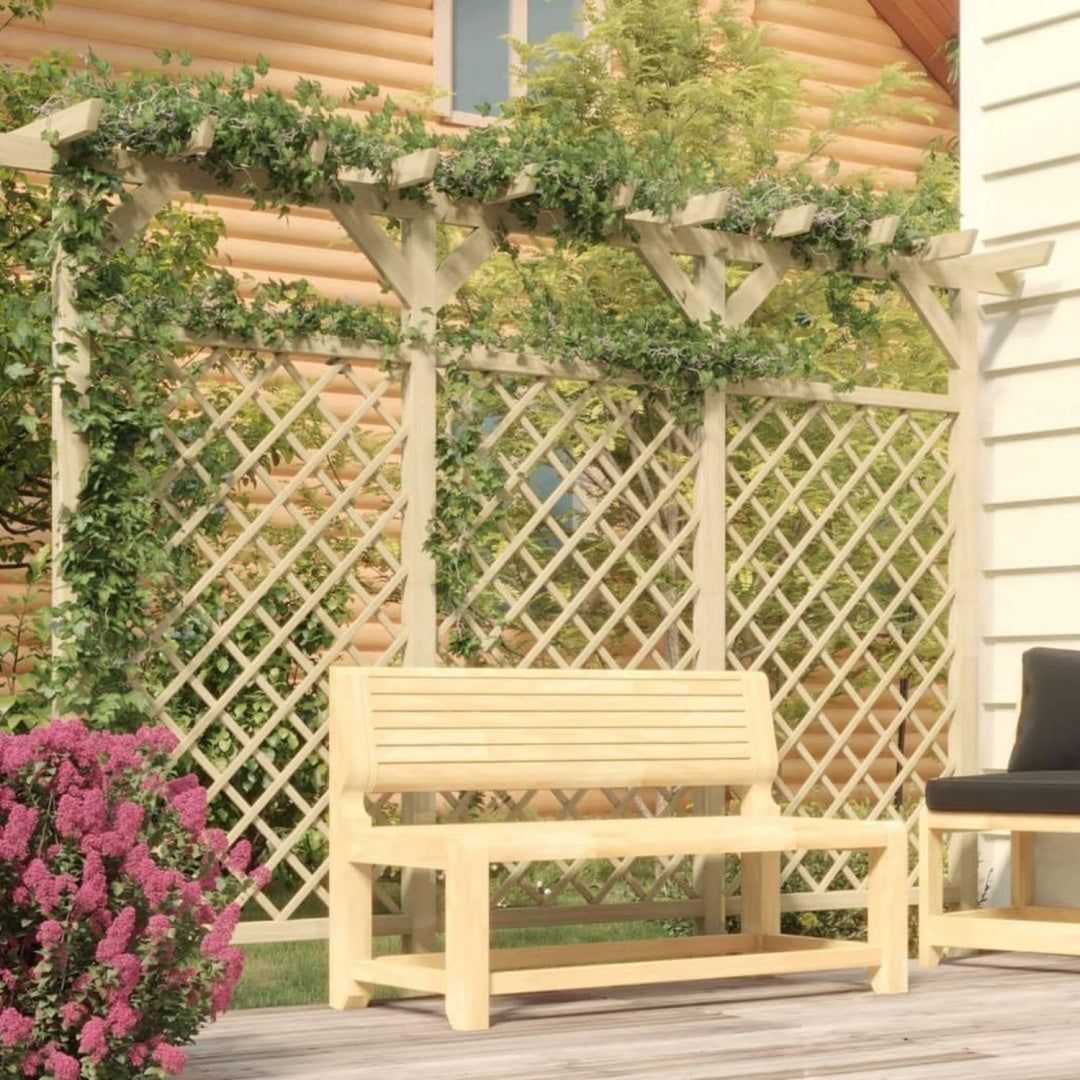 generisch gitterzaun mit pergola-oberteil 300x50x200cm kiefer impraegniertheimwerkerbedarfhauseinzaeunungzaungitter-318417