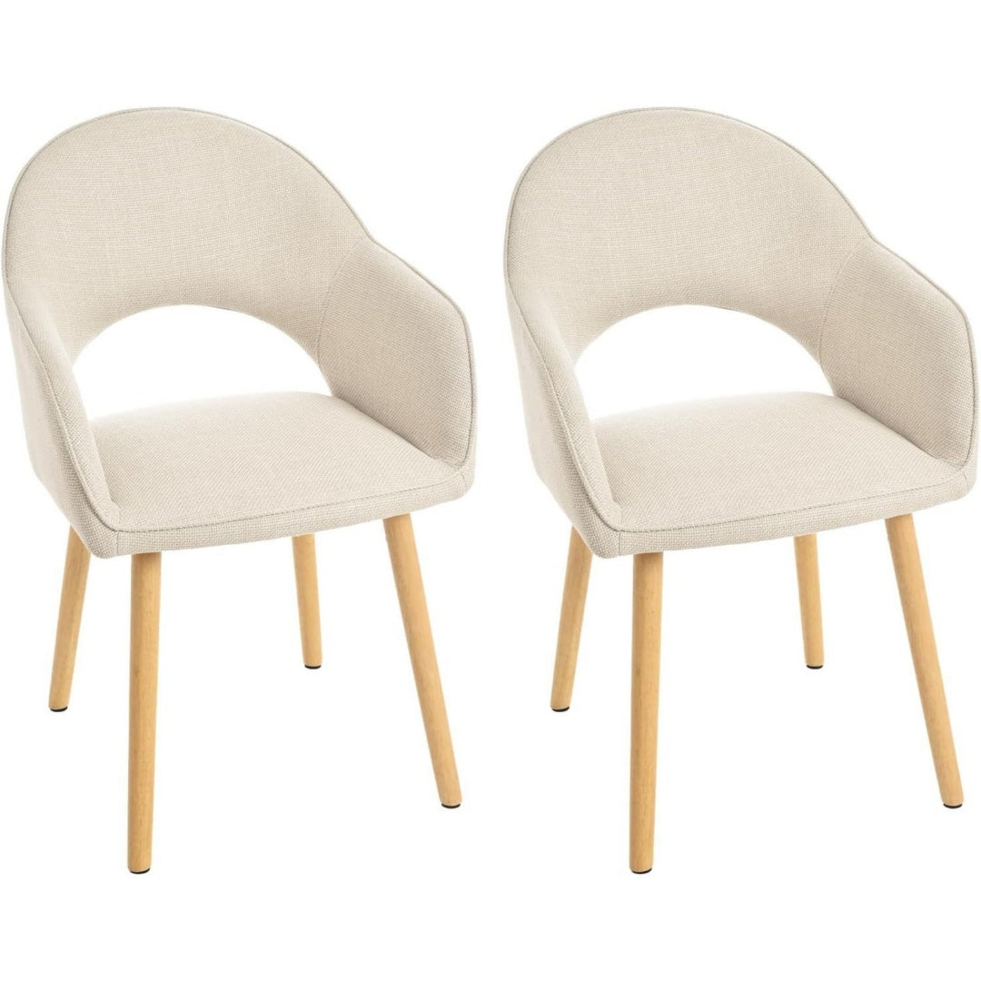 esszimmerstuehle 2er set holzbeine mit armlehne polsterstuhl armlehnenstuhl kuechenstuehle stuehle esszimmer wohnzimmerstuhl fuer esszimmer kuechebeige