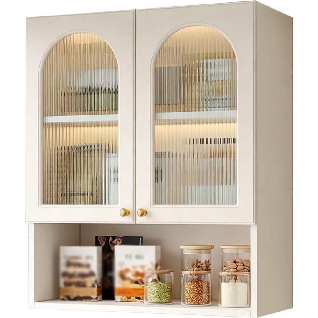 badezimmerschrank im cremefarbenen stil haengeschrank kueche mit gewoelbten glastueren haengeschrank wohnzimmer fuer kueche badezimmer wohnzimmerwhite80x32x80cm