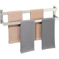 sayayo handtuchhalter gebuerstet 70cm doppelt handtuchstange edelstahl multilayer gaestehandtuchhalter wandmontage badetuchhalter fuer badezimmer und kueche