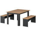 vicco esstisch set sentio anthrazitgoldkraft eiche 1376 x 928 cm mit 2 baenken fuer platzsparende nutzung in essbereich und kueche