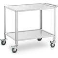 royal catering rcgw 12 servierwagen 2 borde 80 x 57 x 35 cm 100 kg 53 cm abstand servierwagen kuechenwagen edelstahl kuechenrollwagen rollwagen kueche