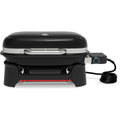 lumin compact tragbarer kompakter elektrogrill bis zu 315 c mit deckelthermometer porzellanemaillierte gusseisenroste 43 x 32 cm grillflaeche schwarz 1502044